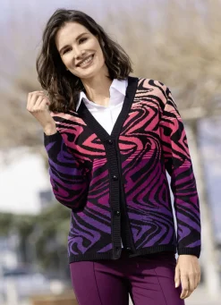 Strickjacke in Jacquard-Dessin