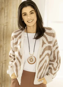 Strickjacke in Jacquard-Dessin