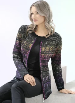 Strickjacke in Jacquard-Dessin