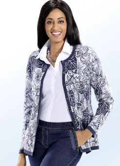 Strickjacke in Jacquard-Dessin