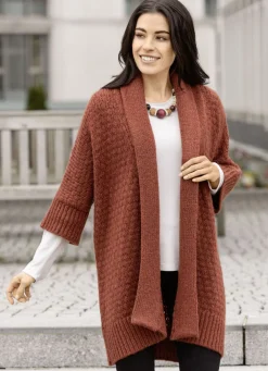 Strickjacke in Longform