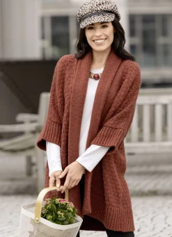 Strickjacke in Longform