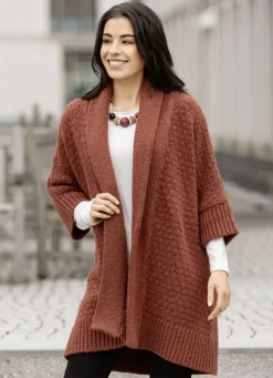 Strickjacke in Longform