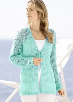 Strickjacke in Netzdessin
