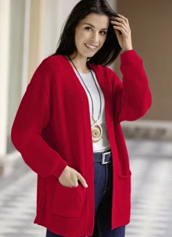 Strickjacke in Perlfang
