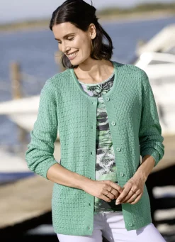 Strickjacke mit Alloverstruktur