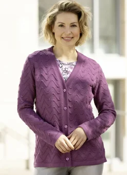 Strickjacke mit dekorativer Struktur