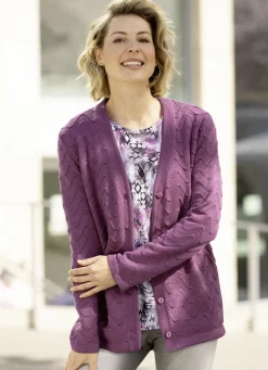 Strickjacke mit dekorativer Struktur