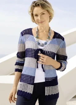 Strickjacke mit edlem, dezentem Glanz