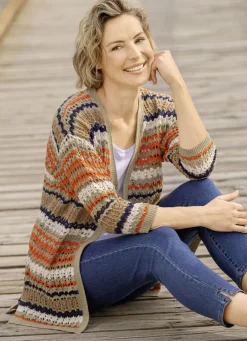 Strickjacke mit nachhaltig recycelter Baumwolle