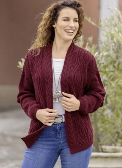 Strickjacke mit Perlfangakzenten