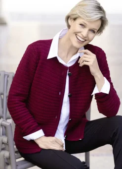 Strickjacke mit Struktur allover