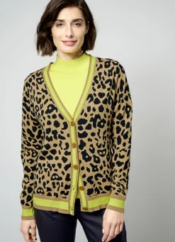 Strickjacke mit Tierfell-Optik