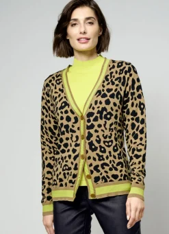 Strickjacke mit Tierfell-Optik