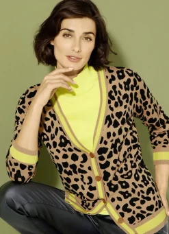 Strickjacke mit Tierfell-Optik