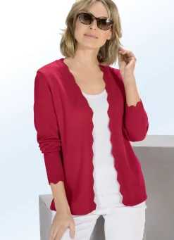 Strickjacke mit Wellenabschlüssen