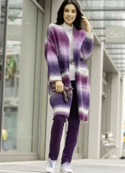 Strickmantel aus flauschigem Effektgarn
