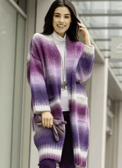 Strickmantel aus flauschigem Effektgarn