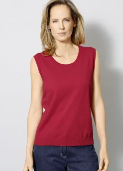 Stricktop aus reiner Baumwolle