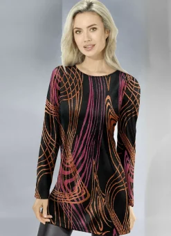 Strick-Tunika in Jacquard-Dessin