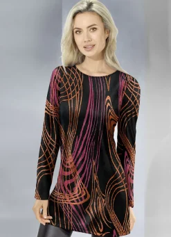Strick-Tunika in Jacquard-Dessin