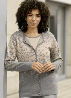 Strick-Twinset in Jacquard-Dessin