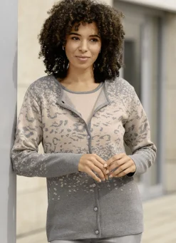 Strick-Twinset in Jacquard-Dessin