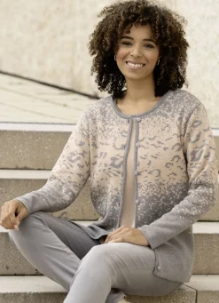 Strick-Twinset in Jacquard-Dessin