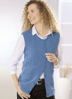Strickweste aus Melangegarn