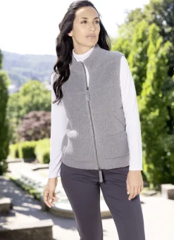 Strickweste mit Stehkragen
