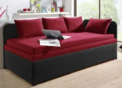 Studioliege mit beidseitig montierbarer Kopf- und Seitenblende