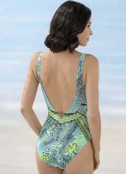 Sunflair Badeanzug mit platziertem Druckdessin, schalenlos, durchbräunend