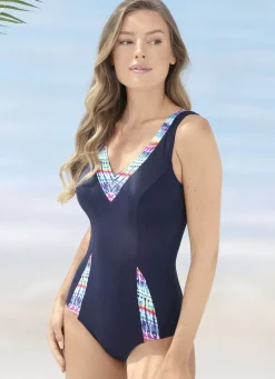 Sunmarin Badeanzug mit Einsätzen und Halbkorsage, bis Cup F