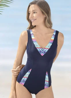 Sunmarin Badeanzug mit Einsätzen und Halbkorsage, bis Cup F