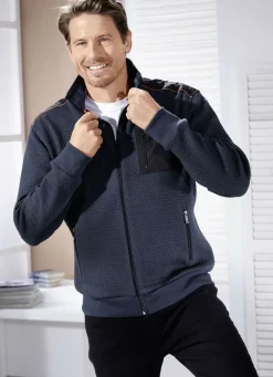 Sweatjacke aus Strukturgewebe