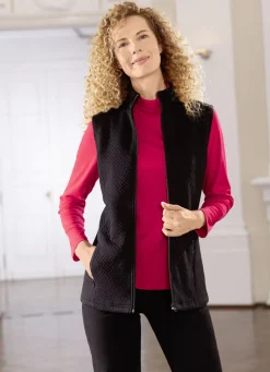 Sweatweste mit durchgehendem Reißverschluss