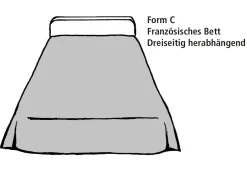 Tagesdecke mit einseitiger Wolkensteppung