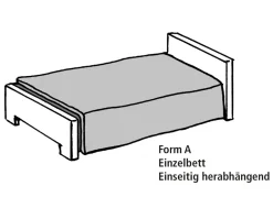 Tagesdecke mit Karo-Steppung und Bandeinfassung