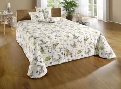 Tagesdecke und Kissenbezüge mit Schmetterlingsmotive