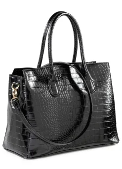 Tasche aus krokogeprägtem Synthetik