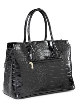 Tasche aus krokogeprägtem Synthetik