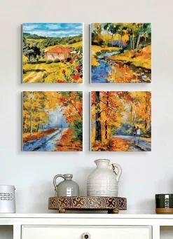 4-teiliges Bilder-Set