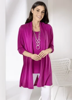 2-teiliges Set bestehend aus Shirtjacke und Trägershirt