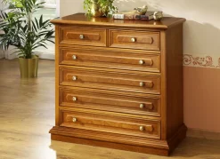 Teilmassive Kommode mit Echtholzfurnier