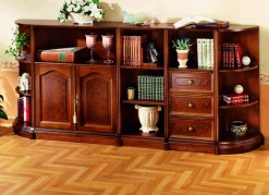 Teilmassive Möbelserie mit Echtholzfurnier