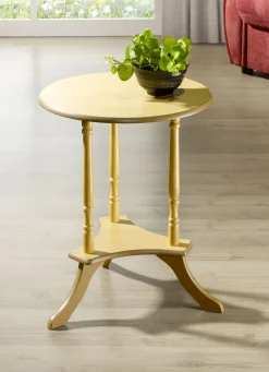 Teilmassiver Beistelltisch