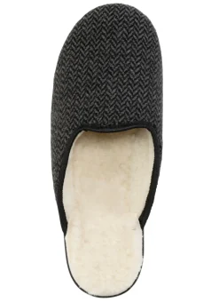 Textil-Pantoffel mit Warmfutter aus reiner Wolle