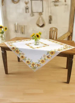 Tisch- und Raumdekoration mit Sonnenblumen-Motiv