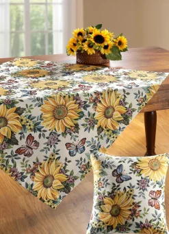 Tisch- und Raumdekoration mit Sonnenblumen-Dessin