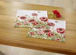 Tisch- und Raumdekoration mit Mohnblumen-Motiv